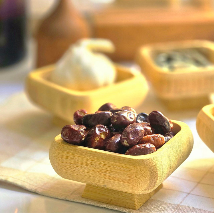 کاسه پیاله پایه دار 10سانتی تمام بامبو مربع